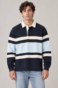 Polo Manga Larga Franjas