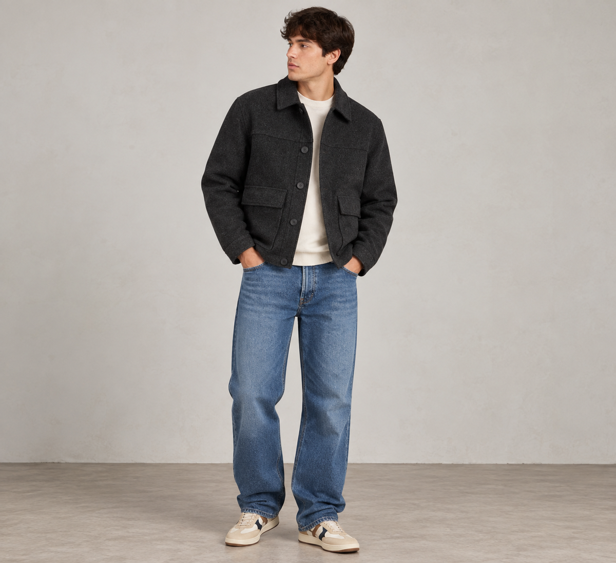 Sobrecamisa Estructurada con Bolsillos