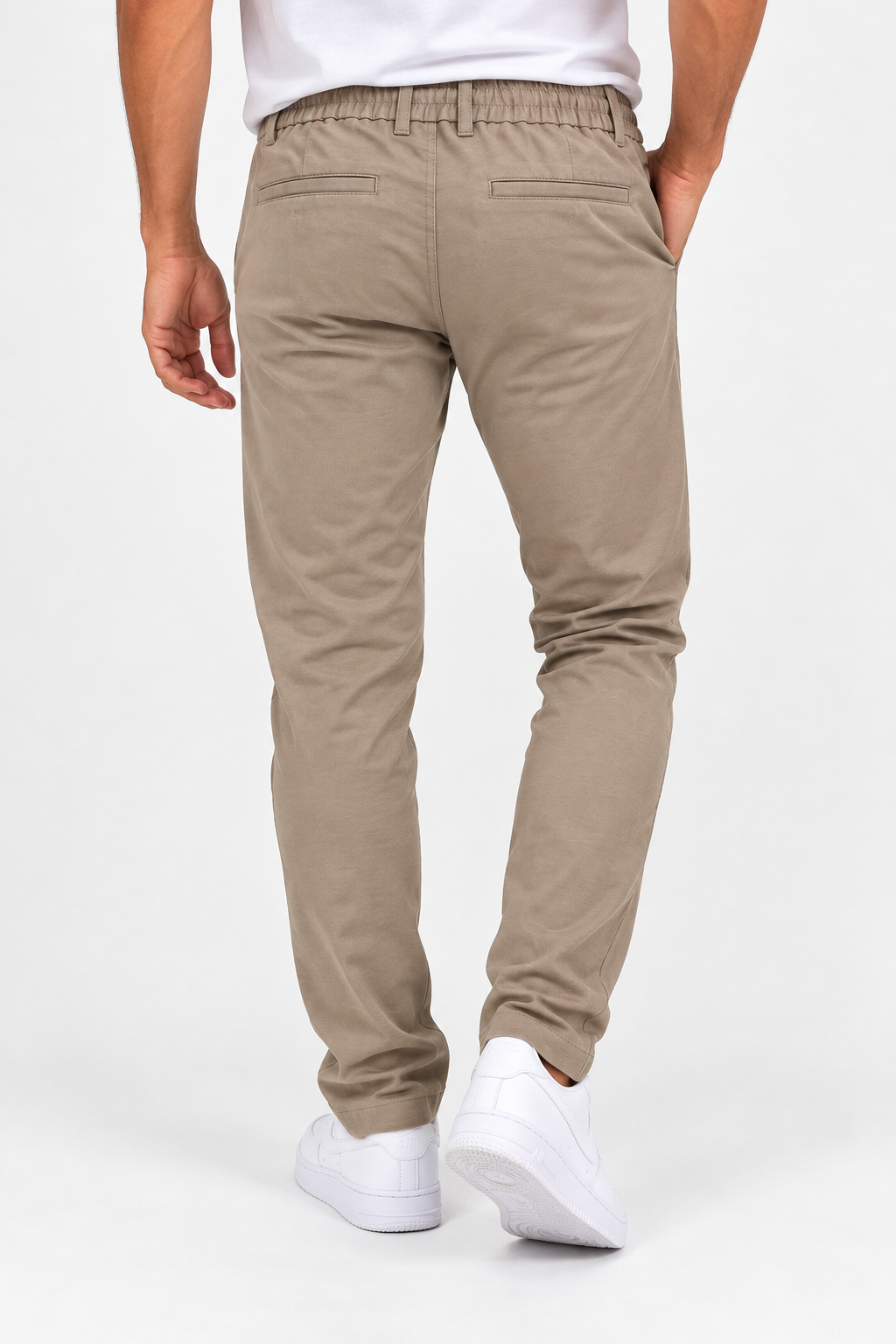 Calças Chino Jogger com Cordão Ajustável