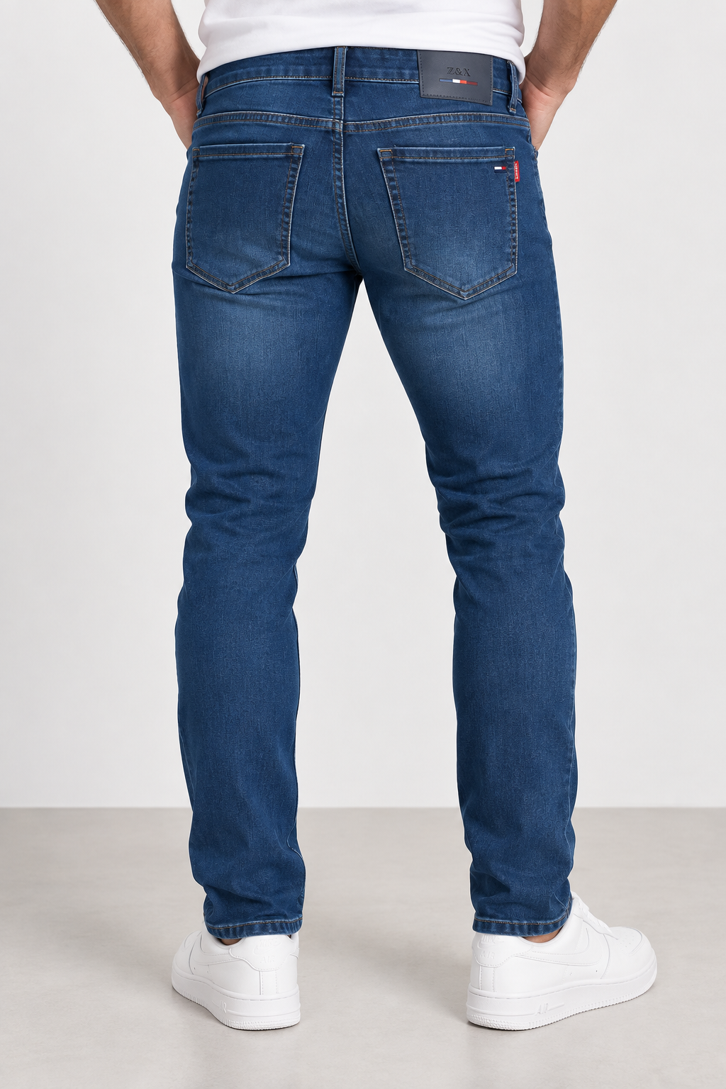 Calças de ganga slim fit azul-escuro