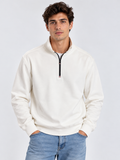Sudadera Cuello Alto con Media Cremallera
