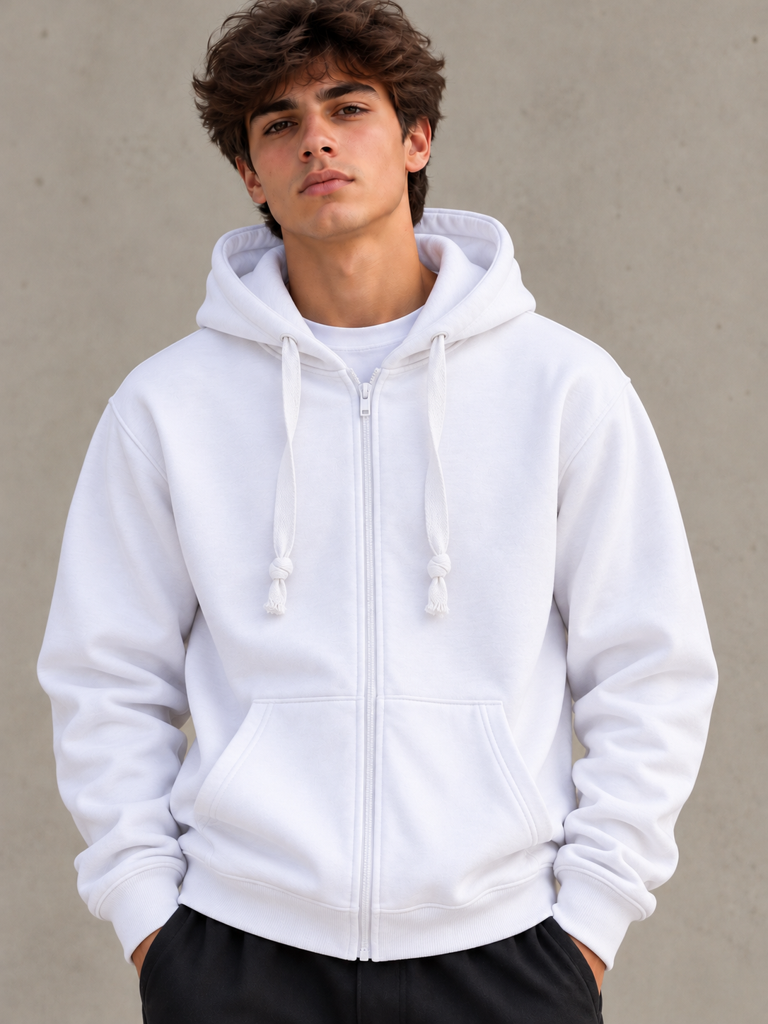 Sweatshirt com fecho de correr Tuosen