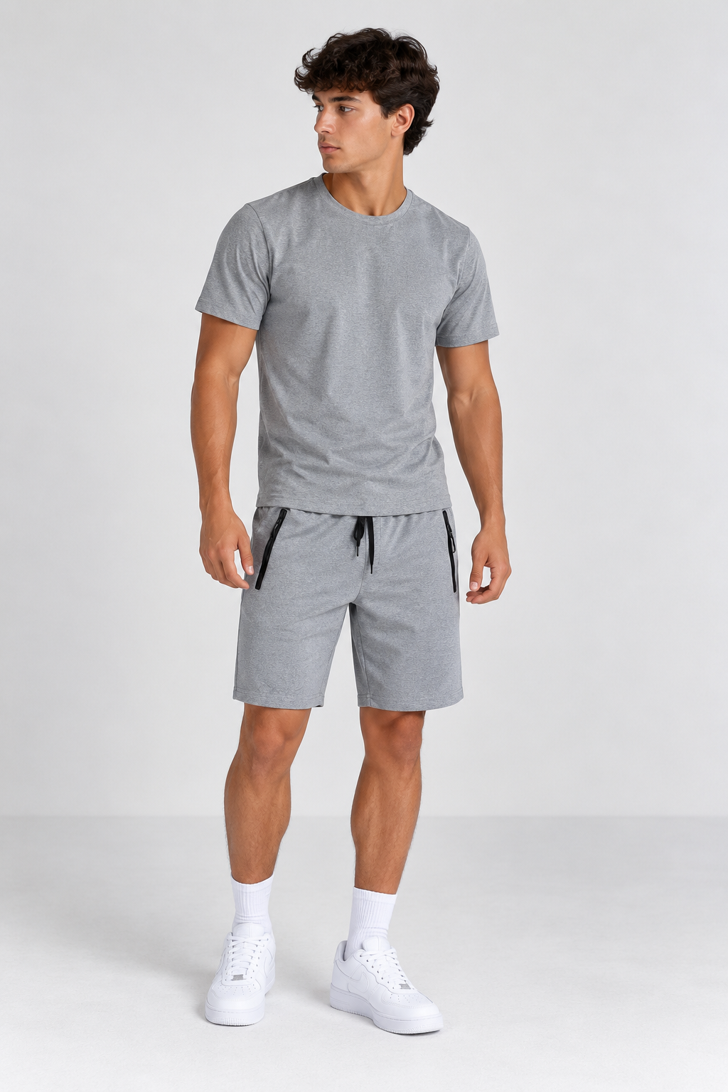 Pantalón Corto de Chándal con Cremalleras