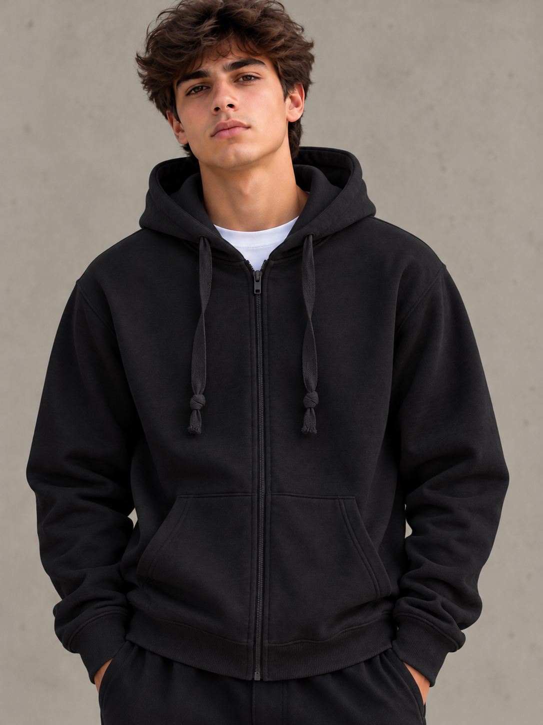 Sweatshirt com fecho de correr Tuosen