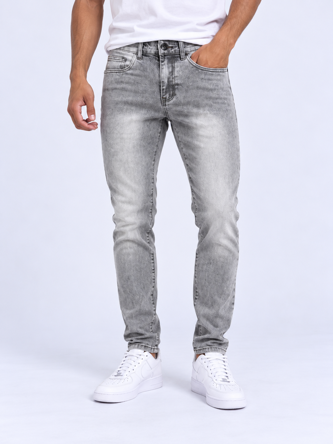 Vaquero Slim Fit Gris Lavado
