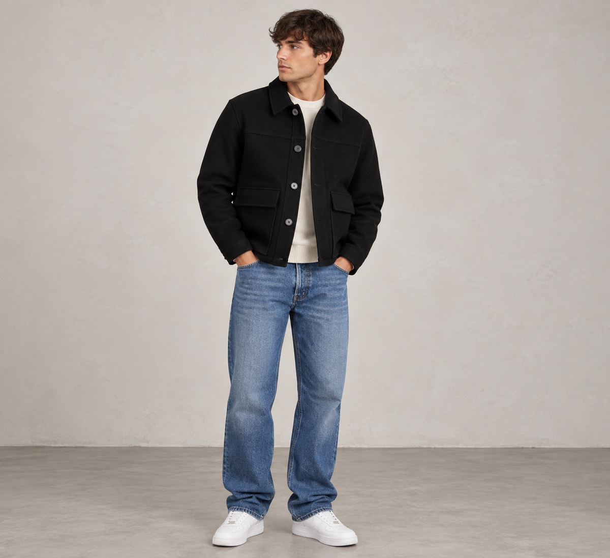Sobrecamisa Estructurada con Bolsillos
