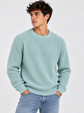 Jersey de Punto Texturizado Cuello Redondo