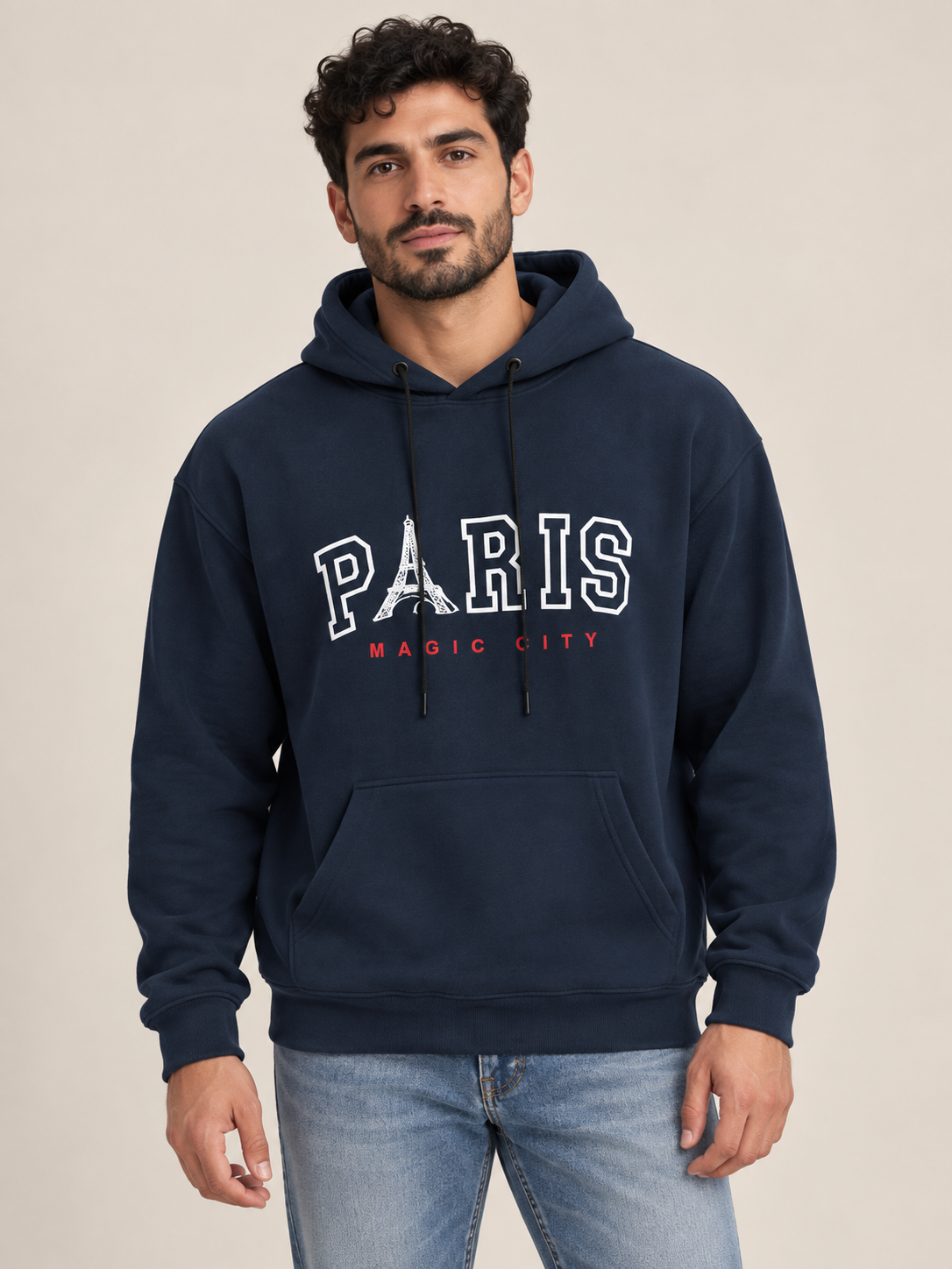 Sudadera con Capucha Estampado Paris