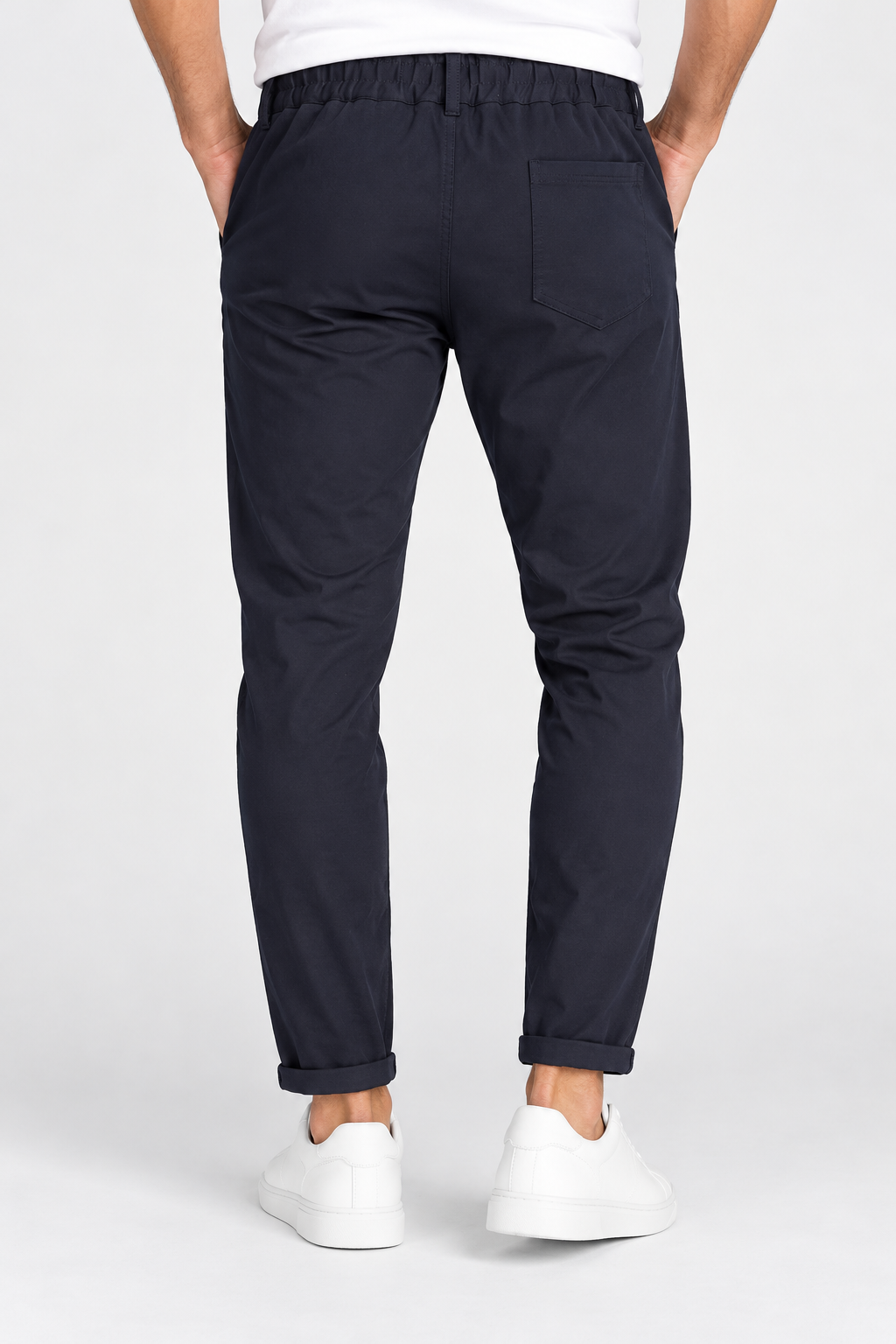 Pantalón Chino Jogger de Pinzas con Cordón Ajustable