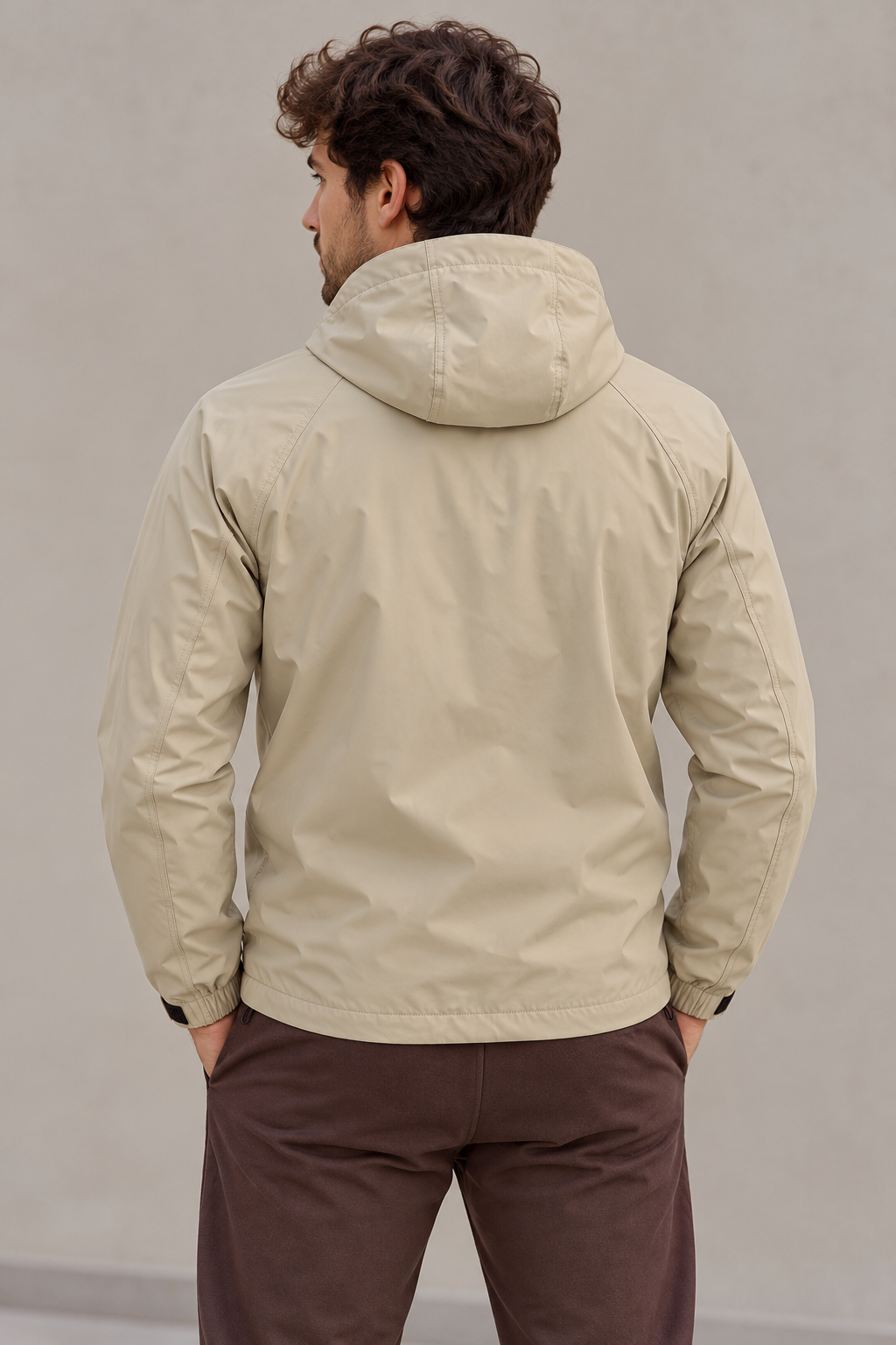 Chaqueta Impermeable con Forro Interior y Capucha Desmontable